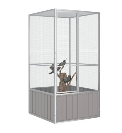 Cage à oiseaux Gris 111x107x211,5 cm Acier galvanisé