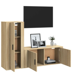 Ensemble de meubles TV 2 pcs chêne sonoma bois d'ingénierie