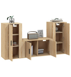 Ensemble de meubles TV 3 pcs Chêne sonoma Bois d'ingénierie