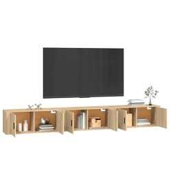 Meubles TV muraux 3 pcs chêne sonoma 100x34,5x40 cm