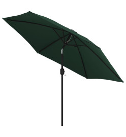 Parasol cantilever à LED 3 m vert