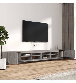 Ensemble de meubles TV avec lumières LED 3 pcs Sonoma gris