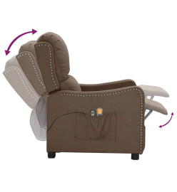 Fauteuil électrique de massage Taupe Tissu