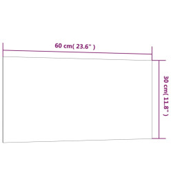 Tableau noir magnétique mural Blanc 60x30 cm Verre trempé