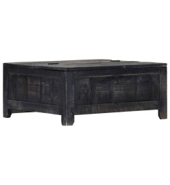 Table basse Noir 65 x 65 x 30 cm Bois de manguier massif