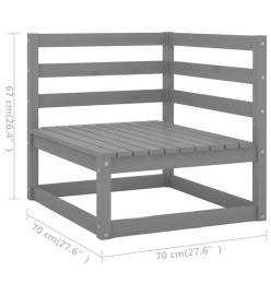 Salon de jardin 7 pcs avec coussins Bois de pin massif