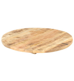 Dessus de table Bois de manguier solide Rond 25-27 mm 80 cm