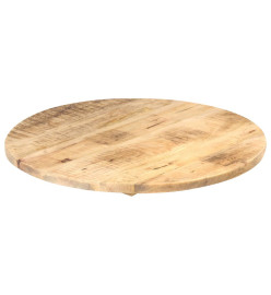 Dessus de table Bois de manguier solide Rond 25-27 mm 80 cm