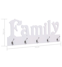 Porte-manteau mural FAMILY 74x29,5 cm