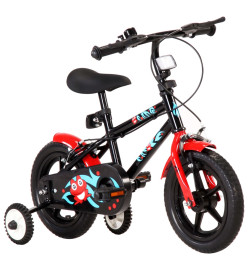 Vélo pour enfants 12 pouces Noir et rouge