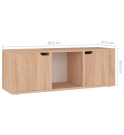 Meuble TV Chêne Sonoma 88,5x27,5x30,5 cm Aggloméré