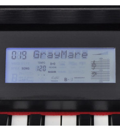 Piano numérique avec pédales 88 touches Noir Panneau mélamine