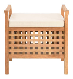 Banc de rangement 49x48x49 cm Bois de noyer massif