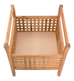 Banc de rangement 49x48x49 cm Bois de noyer massif