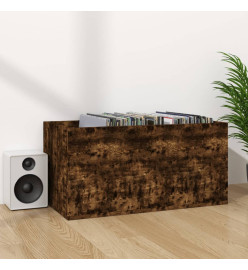 Boîte de rangement à disques vinyle Chêne fumé 71x34x36 cm Bois