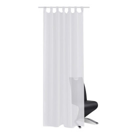 Rideau fin Blanc 140x175 cm 2 pcs