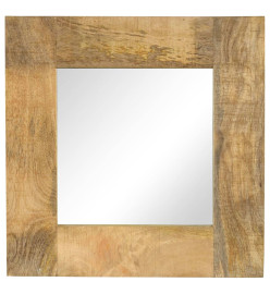 Miroir Bois de manguier massif 50 x 50 cm