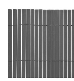 Clôture de jardin Double face PVC 90 x 300 cm Gris