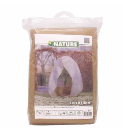 Nature Couverture d'hiver à fermeture éclair 70 g/m² Beige 2x1,5x1,5 m