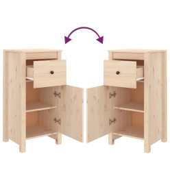 Buffets 2 pcs 40x35x80 cm Bois massif de pin