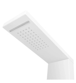 Système de panneau de douche Aluminium Mat Blanc