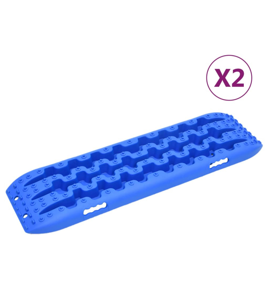 Planches de traction 2 pc Bleu 106x30,5x7 cm Nylon