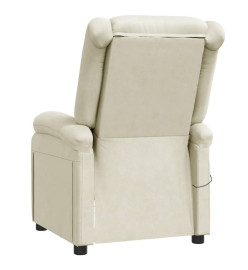 Fauteuil de massage blanc crème similicuir