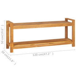 Banc 120 cm Bois de teck solide