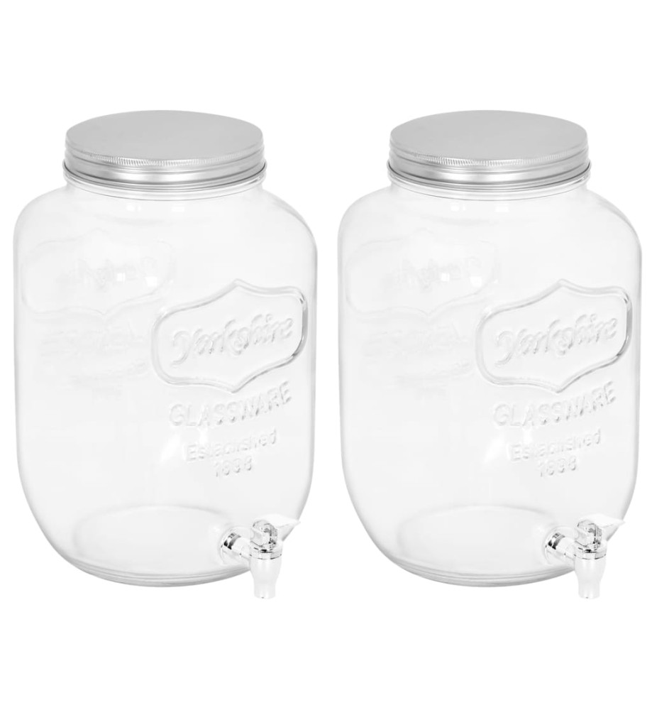 Distributeurs de boissons 2 pcs 8050 ml Verre