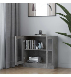 Armoire à vitrine Gris béton 82,5x30,5x80 cm Aggloméré