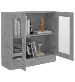 Armoire à vitrine Gris béton 82,5x30,5x80 cm Aggloméré