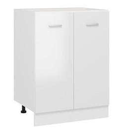 Armoire de plancher Blanc brillant 60x46x81,5 cm Aggloméré