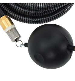 Tuyau d'aspiration avec raccords en laiton noir 1,1" 7 m PVC