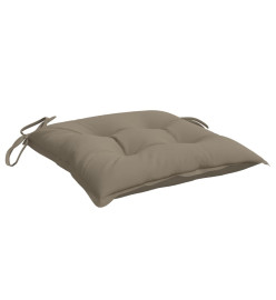 Coussins de chaise 2 pcs taupe 40x40x7 cm tissu oxford