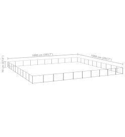 Chenil Argenté 100 m² Acier