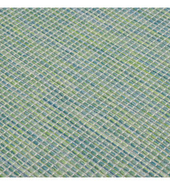 Tapis à tissage plat d'extérieur 140x200 cm Turquoise