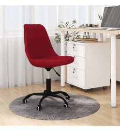 Chaise pivotante de bureau Rouge bordeaux Tissu