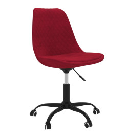 Chaise pivotante de bureau Rouge bordeaux Tissu