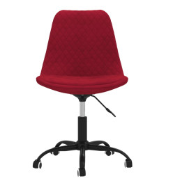 Chaise pivotante de bureau Rouge bordeaux Tissu