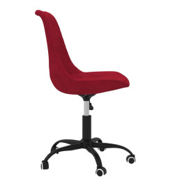 Chaise pivotante de bureau Rouge bordeaux Tissu