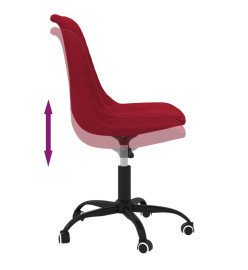 Chaise pivotante de bureau Rouge bordeaux Tissu