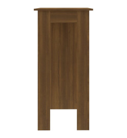 Table de bar avec étagère Chêne marron 102x50x103,5cm Aggloméré