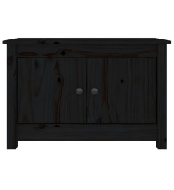 Armoire à chaussures Noir 70x38x45,5 cm Bois de pin massif