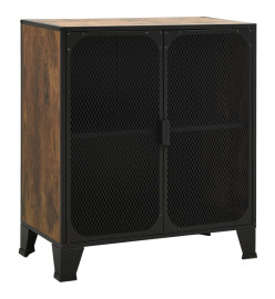 Armoire de rangement Marron rustique 72x36x82 cm Métal et MDF