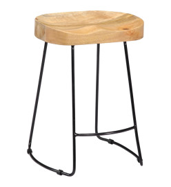 Tabourets de bar Gavin lot de 2 bois de manguier solide