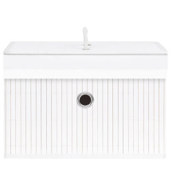 Boîtes de rangement en bambou 4 pcs Blanc