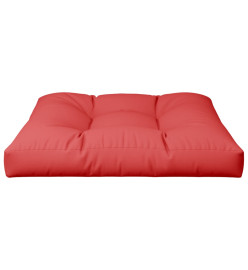 Coussin de palette rouge 70x70x12 cm tissu