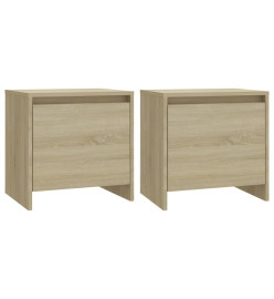 Tables de chevet 2 pcs Chêne sonoma 45x34x44,5 cm Aggloméré