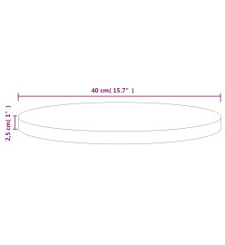 Dessus de table Marron Ø40x2,5 cm Bois de pin massif