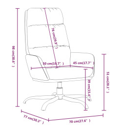 Chaise de relaxation avec tabouret Gris Similicuir